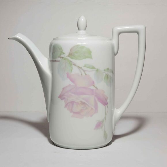 Rosenthal Coffee Pot Pink Rose Isolde Vintage Selb Bavaria - Picture 9 of 9